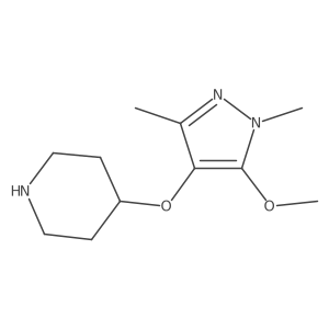 4-[(5-methoxy-1,3-dimethyl-1H-pyrazol-4-yl)oxy]piperidine Structure