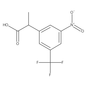 2-[3-Nitro-5-(trifluoromethyl)phenyl]propanoic acid结构式