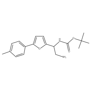 tert-butyl N-{2-amino-1-[5-(4-methylphenyl)furan-2-yl]ethyl}carbamate结构式
