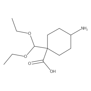 4-Amino-1-(diethoxymethyl)cyclohexane-1-carboxylic acid Structure
