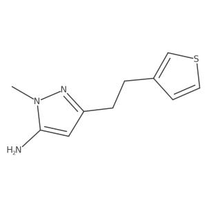 1-methyl-3-[2-(thiophen-3-yl)ethyl]-1H-pyrazol-5-amine Structure