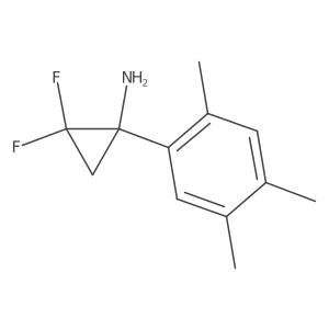 2,2-Difluoro-1-(2,4,5-trimethylphenyl)cyclopropan-1-amine Structure