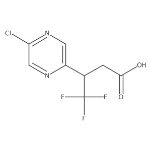 3-(5-Chloropyrazin-2-yl)-4,4,4-trifluorobutanoic acid结构式