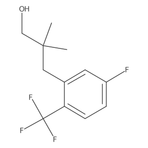 3-[5-Fluoro-2-(trifluoromethyl)phenyl]-2,2-dimethylpropan-1-ol Structure