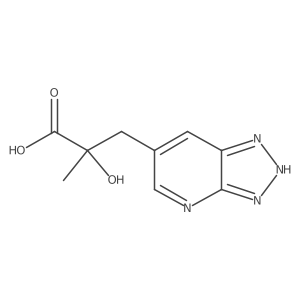2-hydroxy-2-methyl-3-{3H-[1,2,3]triazolo[4,5-b]pyridin-6-yl}propanoic acid结构式