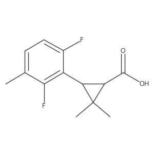 3-(2,6-Difluoro-3-methylphenyl)-2,2-dimethylcyclopropane-1-carboxylic acid Structure