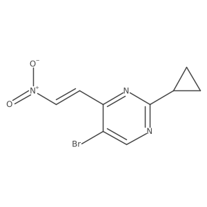 5-Bromo-2-cyclopropyl-4-(2-nitroethenyl)pyrimidine结构式