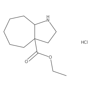 Rel-ethyl (3aR,8aS)-octahydrocyclohepta[b]pyrrole-3a(1H)-carboxylate hydrochloride Structure