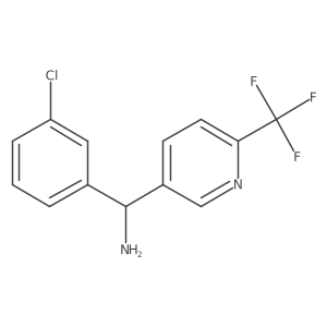 (3-Chlorophenyl)-[6-(trifluoromethyl)pyridin-3-yl]methanamine结构式