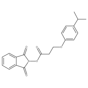 1,3-dioxo-2,3-dihydro-1H-isoindol-2-yl 3-[4-(propan-2-yl)phenoxy]propanoate结构式