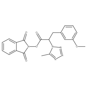 1,3-dioxo-2,3-dihydro-1H-isoindol-2-yl 3-(3-methoxyphenyl)-2-(5-methyl-1H-1,2,3,4-tetrazol-1-yl)propanoate Structure