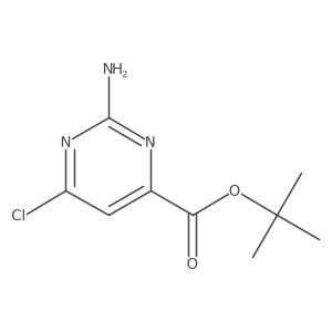 Tert-butyl 2-amino-6-chloropyrimidine-4-carboxylate结构式