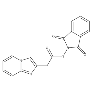 1,3-dioxo-2,3-dihydro-1H-isoindol-2-yl 2-{imidazo[1,2-a]pyridin-2-yl}acetate结构式