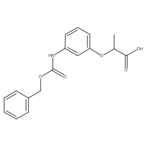 2-[3-(Phenylmethoxycarbonylamino)phenoxy]propanoic acid Structure