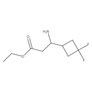 Ethyl 3-amino-3-(3,3-difluorocyclobutyl)propanoate结构式