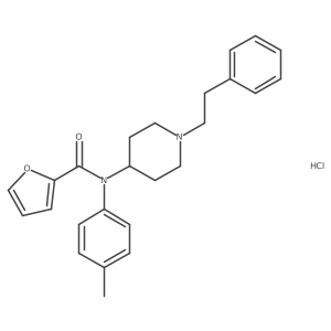 N-(1-phenethylpiperidin-4-yl)-N-(p-tolyl)furan-2-carboxamide,monohydrochloride结构式