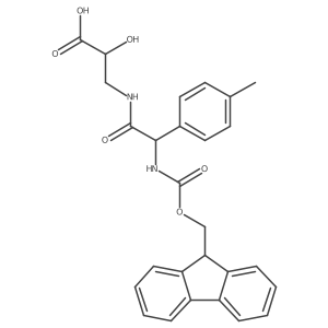 (2S)-3-[2-({[(9H-fluoren-9-yl)methoxy]carbonyl}amino)-2-(4-methylphenyl)acetamido]-2-hydroxypropanoic acid Structure