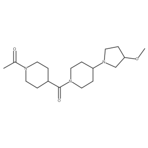 1-(4-(4-(3-Methoxypyrrolidin-1-yl)piperidine-1-carbonyl)piperidin-1-yl)ethan-1-one Structure