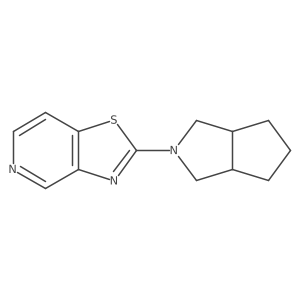 2-{Octahydrocyclopenta[c]pyrrol-2-yl}-[1,3]thiazolo[4,5-c]pyridine结构式