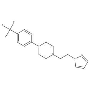 1-[2-(1H-pyrazol-1-yl)ethyl]-4-[5-(trifluoromethyl)pyridin-2-yl]piperazine Structure