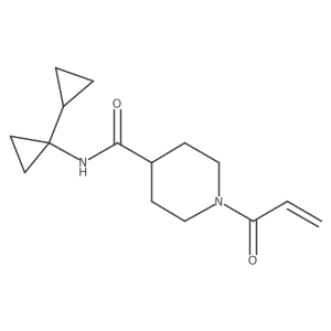 N-(1-Cyclopropylcyclopropyl)-1-prop-2-enoylpiperidine-4-carboxamide结构式