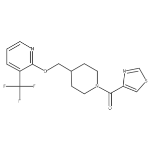 2-{[1-(1,3-Thiazole-4-carbonyl)piperidin-4-yl]methoxy}-3-(trifluoromethyl)pyridine Structure