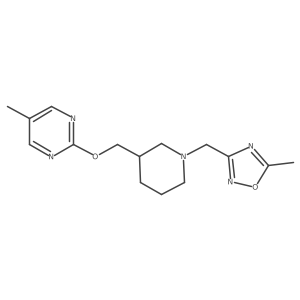 5-Methyl-2-({1-[(5-methyl-1,2,4-oxadiazol-3-yl)methyl]piperidin-3-yl}methoxy)pyrimidine结构式