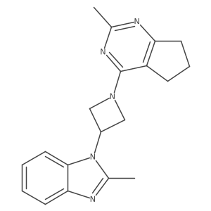 2-methyl-1-(1-{2-methyl-5H,6H,7H-cyclopenta[d]pyrimidin-4-yl}azetidin-3-yl)-1H-1,3-benzodiazole Structure
