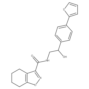 N-{2-hydroxy-2-[4-(thiophen-2-yl)phenyl]ethyl}-4,5,6,7-tetrahydro-1,2-benzoxazole-3-carboxamide Structure