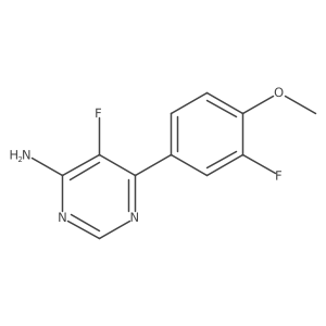 5-Fluoro-6-(3-fluoro-4-methoxyphenyl)pyrimidin-4-amine Structure