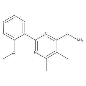 1-[2-(2-Methoxyphenyl)-5,6-dimethylpyrimidin-4-yl]methanamine结构式
