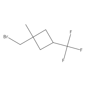 1-(Bromomethyl)-1-methyl-3-(trifluoromethyl)cyclobutane结构式