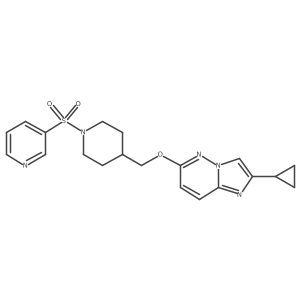 3-({4-[({2-Cyclopropylimidazo[1,2-b]pyridazin-6-yl}oxy)methyl]piperidin-1-yl}sulfonyl)pyridine结构式