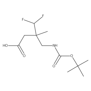 3-({[(Tert-butoxy)carbonyl]amino}methyl)-4,4-difluoro-3-methylbutanoic acid结构式