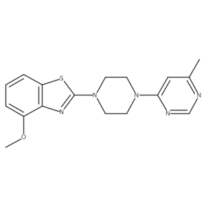 4-Methoxy-2-[4-(6-methylpyrimidin-4-yl)piperazin-1-yl]-1,3-benzothiazole结构式