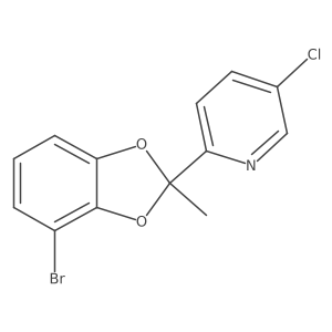 (R)-2-(4-Bromo-2-methylbenzo[d][1,3]dioxol-2-yl)-5-chloropyridine结构式