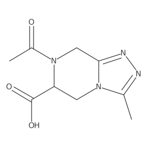 7-acetyl-3-methyl-5H,6H,7H,8H-[1,2,4]triazolo[4,3-a]pyrazine-6-carboxylic acid Structure