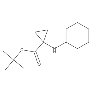 Tert-butyl 1-(cyclohexylamino)cyclopropane-1-carboxylate Structure