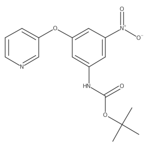 tert-butyl N-[3-nitro-5-(pyridin-3-yloxy)phenyl]carbamate结构式
