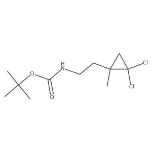 tert-butyl N-[2-(2,2-dichloro-1-methylcyclopropyl)ethyl]carbamate结构式