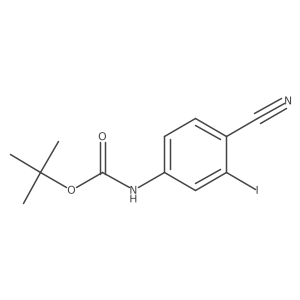 tert-butyl N-(4-cyano-3-iodophenyl)carbamate Structure