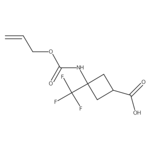 3-{[(Prop-2-en-1-yloxy)carbonyl]amino}-3-(trifluoromethyl)cyclobutane-1-carboxylic acid结构式