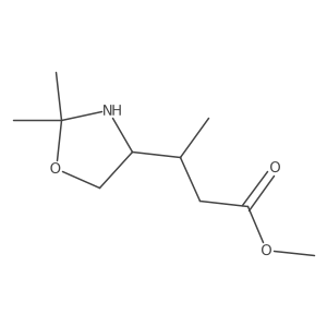 Methyl 3-(2,2-dimethyl-1,3-oxazolidin-4-yl)butanoate Structure