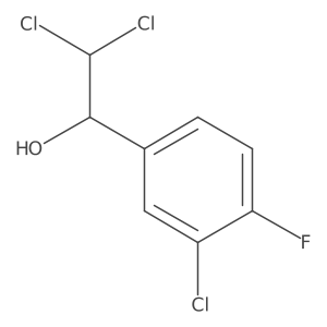 2,2-Dichloro-1-(3-chloro-4-fluorophenyl)ethanol Structure