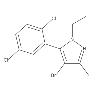 4-bromo-5-(2,5-dichlorophenyl)-1-ethyl-3-methyl-1H-pyrazole结构式