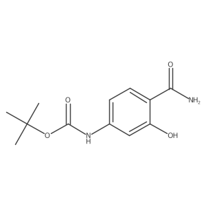tert-butyl N-(4-carbamoyl-3-hydroxyphenyl)carbamate结构式