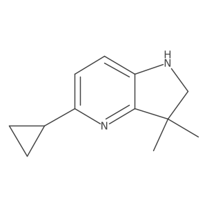 5-cyclopropyl-3,3-dimethyl-2,3-dihydro-1H-pyrrolo[3,2-b]pyridine结构式