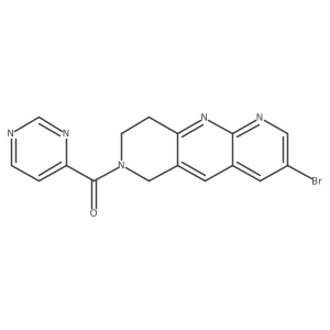 4-{3-bromo-6H,7H,8H,9H-pyrido[2,3-b]1,6-naphthyridine-7-carbonyl}pyrimidine Structure