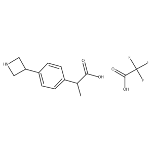 2-[4-(3-Azetidinyl)phenyl]propanoic Acid Trifluoroacetate结构式