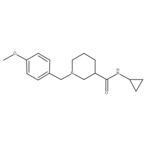 N-cyclopropyl-1-[(4-methoxyphenyl)methyl]piperidine-3-carboxamide结构式
